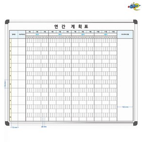 연간계획표 연간계획보드 1500x1200 연간계획칠판 주문제작 화이트보드 도안칠판추천