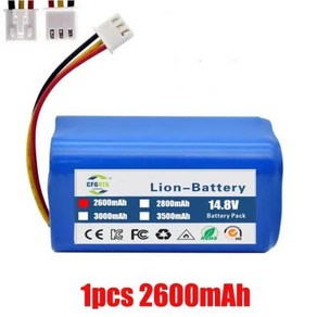 LIECTROUX 로봇 진공 청소기용 대용량 배터리 리튬 셀 2800mAh 개팩, 1) 2600mAh, 1개입