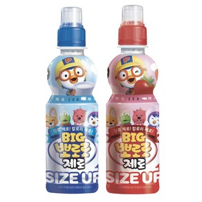 뽀로로 제로 음료 대용량 BIG 밀크맛+딸기맛, 2개, 360ml