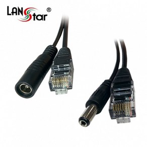 LANsta POE 패시브 아답터 케이블 0.2M 1set LS-POE-RC-0.2MS, 1, 1개