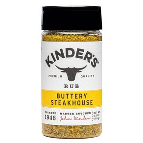 킨더스 버터리 스테이크하우스 럽 시즈닝 Kinde's Buttey Steakhouse Rub Seasoning 5.5 oz., 1개