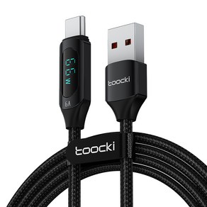 TOOCKI 툭키 알루미늄 합금 LED 디스플레이 USB A-C타입 초고속 충전 케이블