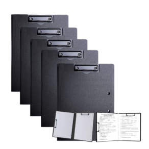 더드림디포 덮개형 양방향 A4/A3 클립보드 가로세로 호환형 파일꽂이 결재서류판, 5개, 블랙