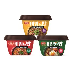 동원 양반 비빔드밥 3종 (매운참치+불고기+돌솥비빔밥), 1개, 비빔드밥(매운참치1개+불고기1개+돌솥비빔1개)