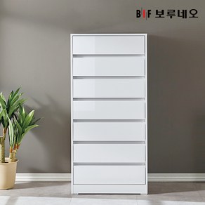 앳홈 미니멀 600 7단 서랍장, 화이트, 7개