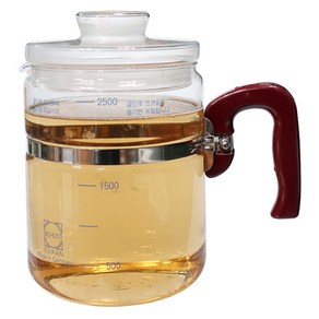 독일쇼트글라스 독일쇼트글라스2500ml 대용량 유리약탕기 홍삼주전자 유리주전자, 2500ml, 혼합색상, 1개