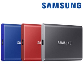 삼성전자 USB 3.2 GEN 2 T7 포터블 외장 SSD T7 1TB 그레이 레드 블루 3가지 색상, 1TB 레드