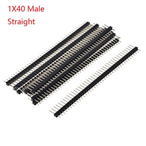 암수 2 54 핀 헤더 PCB JST 커넥터 스트립 아두이노용 직각 54mm 40 1x40 2x40 5 개 10, 5Pcs, 1X40 Male staight, 5개