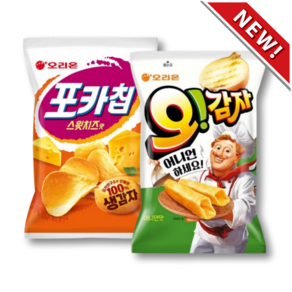 오리온 오감자 어니언맛 95g 1 포카칩 스윗치즈맛 110g 1 (총2) 신제품, 1세트, 205g