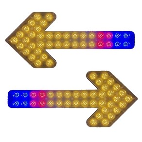 방향표시판 LED 갈매기등 도로 공사 경고등 차량 사인보드, 컨트롤러1개(검은색셸)