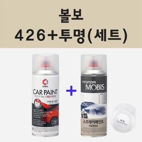 볼보 426 실버 주문 스프레이 카 페인트 + 모비스 투명마감용스프레이 200ml, 1개