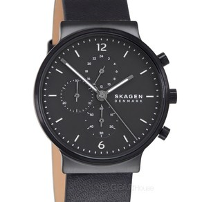 Skagen SKAGEN Denmak Anche 남성 크로노그랩 시계 [세금포함] [정품] 블랙 다이얼 가죽 스트랩 SKW6766 패션시계 명품시계 손목시계 2498270