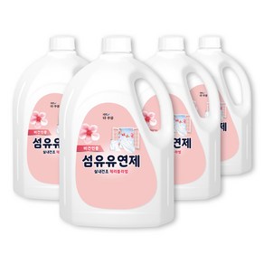 더푸룸 실내건조 섬유유연제 체리블라썸향 비건 아토피인증, 2.5L, 4개