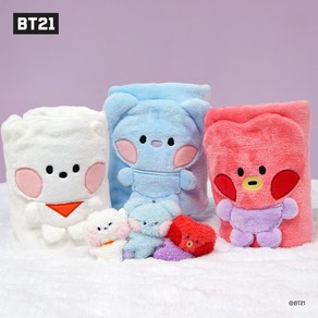 BT21 minini 미니니 입체 무릎담요 극세사 인형 캐릭터담요 캠핑 블랭킷 굿즈