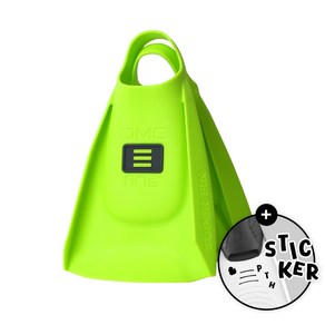 DMC SUPER FIN 슈퍼핀 숏핀 수영 오리발 (LIME) 숏핀가방