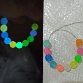 키득키득 [소포장] 칼라 야광구슬 8mm [11색 택1], BE3709 모양혼합 0.8cm~2cm-50g