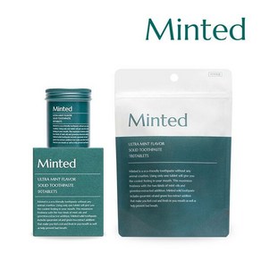 [슈퍼HOT][Minted] 민티드 울트라민트 고체치약 기본형 90정+리필형 180정(4.5개월분), 1개