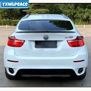 BMW 후면 트렁크 립 스포일러 2008-2014 ABS 소재 도색되지 않은 색상 바디 키트 액세서리 X6 E71, 01 Unpainted