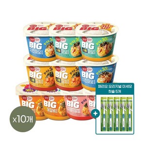 [칫솔 증 정] 햇반 컵반 BIG 덮밥세트 10개(치킨마요x2+스팸마요x2+스팸김치x2+김치날치x2+치즈닭갈비x2), 10개