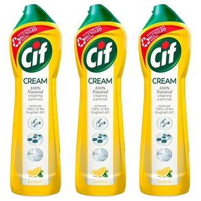 Cif Ceam Cleane 씨아이에프 레몬 크림 욕실 클리너 500ml 3팩, 3개