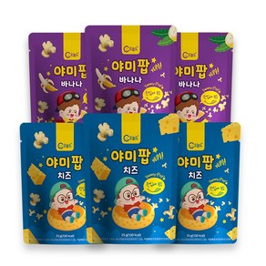 오늘도 야미팝 혼합 6개, 치즈 3개+바나나 3개, 25g, 1개