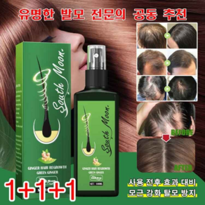 1+1+1 생강 발모액 두피보호 헤어미스트 두피탈모케어 세럼 탈모예방 트리트먼트 100ml(x3병) 3개, 100ml(x4병)