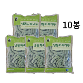 혜성식품 냉동 자숙대두 삶은 콩 500g, 10개