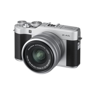 FUJIFILM 미러리스 SLR 카메라 X-A5 렌즈 키트 실버 X-A5LK-S, 1개