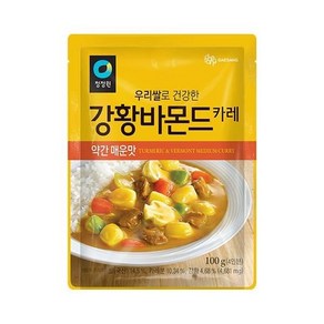 청정원 우리쌀 강황바몬드 카레 약간 매운맛, 100g, 3개