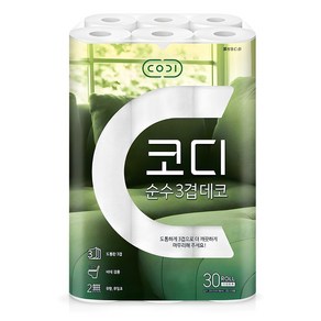 코디 순수 3겹데코 화장지 30m