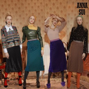 [런칭가 79900원]안나수이(ANNA SUI) 라비드보헴 번아웃 패턴 스커트