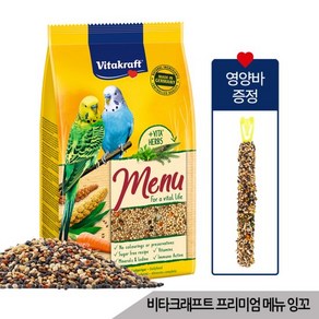 비타크래프트 프리미엄 메뉴 소형앵무 잉꼬 사료 1kg, 1개