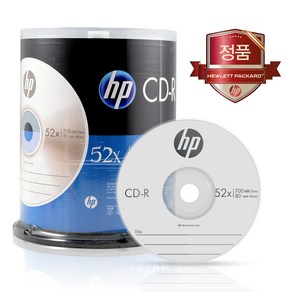 HP CD-R 52X 700MB 100p + 케익 트레이, 1개