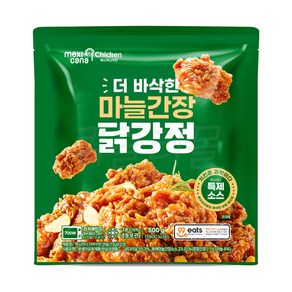 [팔도맛쟁이] 멕시카나 더 바삭한 닭강정 마늘간장맛, 상세페이지참조, 500g, 1개