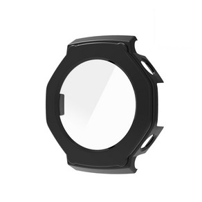[호환]Amazfit T-ex 3 스마트워치 용 유리 보호대 필름 PC 쉘 풀 커버 스크린 강화 범퍼 프레임 케이스, 01 Fo Amazfit T-ex 3, 01 Black