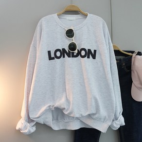 빅사이즈 오버핏 롱티 라운드 데일리룩 여자 남자 루즈핏 긴팔 LONDON발포나염맨투맨