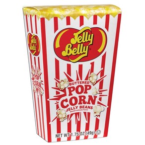 Jelly Belly Butteed Popcon Jelly Beans Box - 1.75 o 젤리 벨리 버터 팝콘 젤리 빈 박스 - 1.75온스 - 공식 정품 공급원에서 직, 1개, 49g