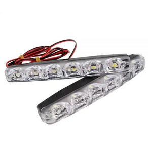 데이라이트 전조등 주간주행등 범용 DC 12V DRL 6 LED 자동차 스타일링 주간 주행등 조명