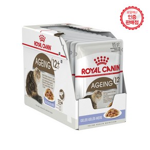 로얄캐닌 캣 에이징 12+ 젤리 파우치 85gx12(1box) 고양이 습식 사료, 24개, 85g