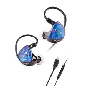 EPZ Q1 Po Yunshuilan 이어폰 유선 HIFI Bass 이어 버드 IEM 이어폰 형 게임용 헤드폰 MIC Type C 078 2 핀 분리형 케이블, 3) bluetype c, 없음