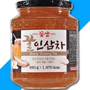 꽃샘식품 꿀인삼차 580g 인삼차 꿀인삼차 인삼청 꽃샘 국산차