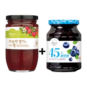 복음자리 무농약 딸기잼 500g / 45도 블루베리잼 350g 세트, 1개