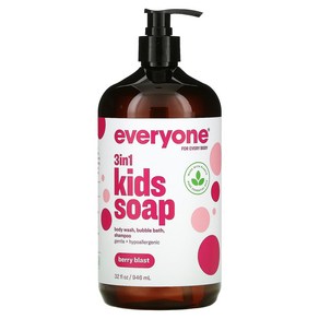 1+1 Eveyone 3 In 1 Soap Body W Bubble Bath Shampo, 946ml, 2개