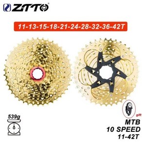 ZTTO-MTB 로드 바이크 풀 골드 카세트 8s 9s 10s 36T 스프로킷 11-25T K7, 5) MTB 10s 42T gold, 1개