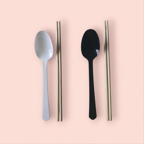 [당일발송]도토리팩 일회용 수저세트 (숟가락 신재료 국내제작 및 포장), 1세트, 500개, 블랙