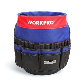 WORKPRO 5갤런 공구집 600D 버킷형 도구 가방 멀티포켓 수납공구 멀티공구집 도구 키트, 1개