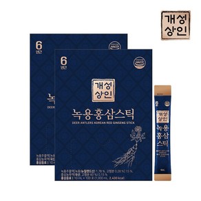 개성상인 실속형 대용량 녹용홍삼스틱 10ml x 100포 x 2박스 전용쇼핑백, 100회분