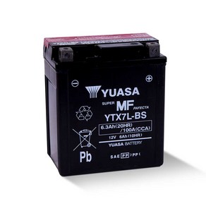 [유아사]YUASA 혼다(Honda) 벤리110(SCR110) - YTX7L-BS 배터리, 1개