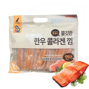 코스트코 LOVBONG 러봉 애견용 한우 콜라겐 껌 연어 800G [100G X 8], 1kg, 8개