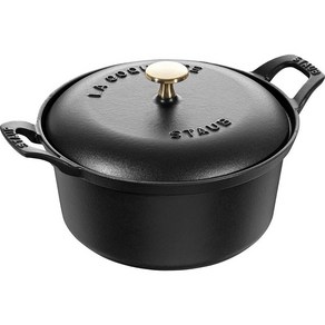 STAUB 스타우브 프랑스 주철 꼬꼬떼 냄비 빈티지 라인 블랙 20cm, 1개